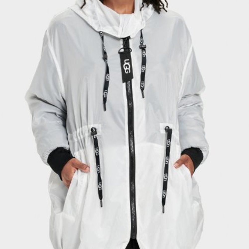 Ugg - White Brittany Ripstop Hooded Anorak Small & Medium
